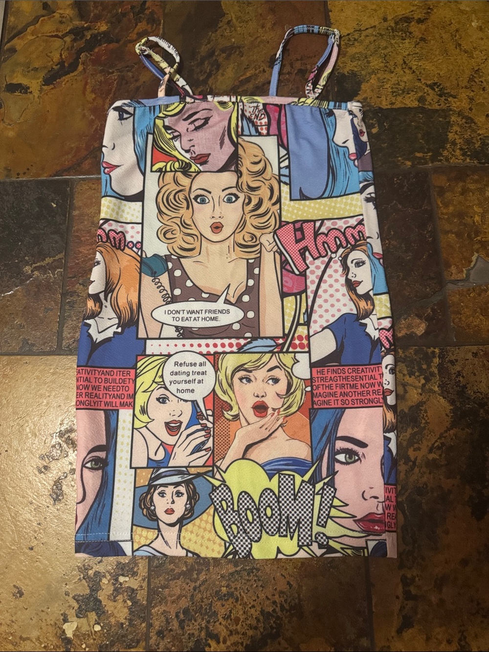 SHEIN Multicolor Pop Art Comic Print Mini dress (1075)